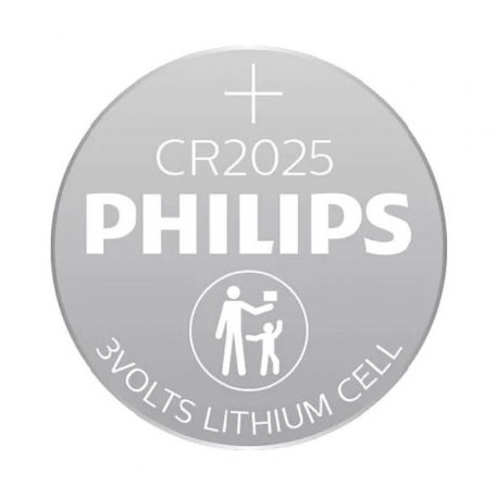 Pack 4 pilhas de botão de lítio/3V Philips CR2025
