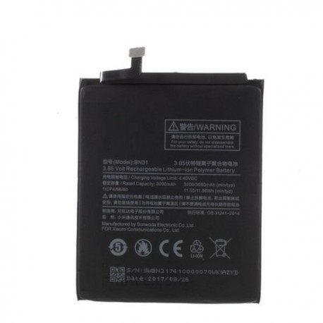 Bateria BN31 para Xiaomi Mi A1, MiA1, Mi5X, Mi 5X, Redmi Note 5A, Redmi S2