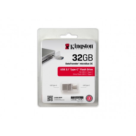 Pen Kingston 32GB DT MicroDuo USB-C 3.1 - DTDUO3C/32GB
