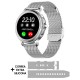 Smartwatch Metal + Silicone COOL Dover Cinza (Chamadas, Saúde, Desporto, Correia Extra)