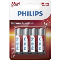 Pacote de 4 pilhas AA Philips LR6P4B/10/ 1,5V/ Alcalina